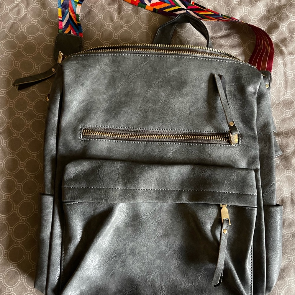 Vegan Leather Backpack Purse